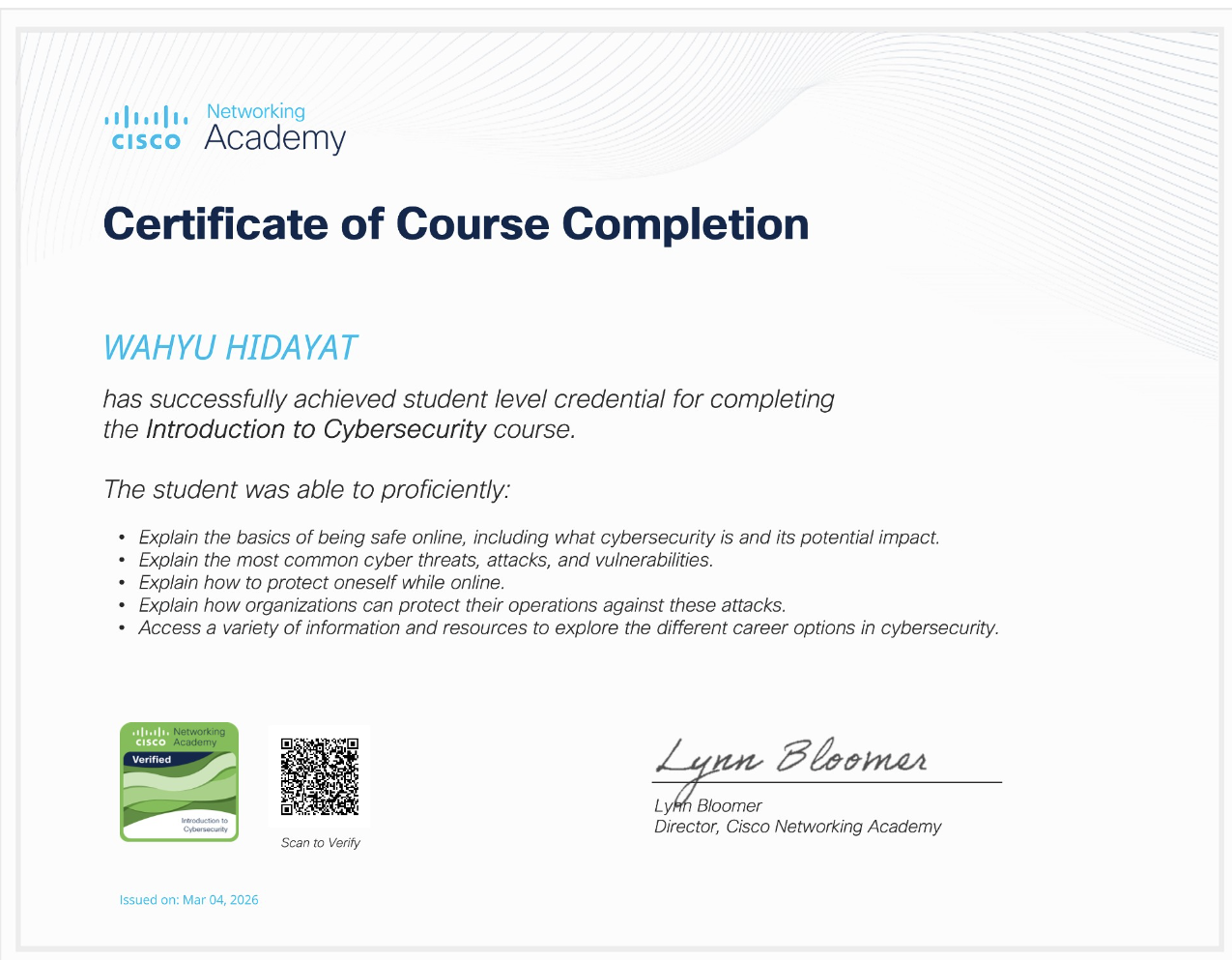 Introduction to Cybersecurity
